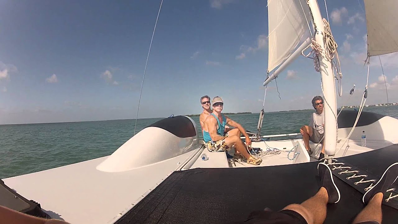 Sailing on the 27ft Stiletto Catamaran