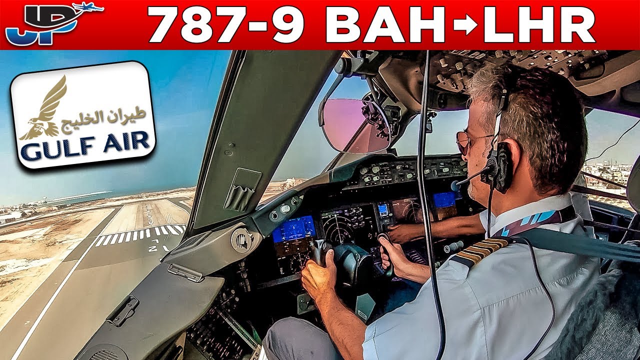 Gulf Air Boeing 787-9 Cockpit Bahrain🇧🇭 to London Heathrow🇬🇧