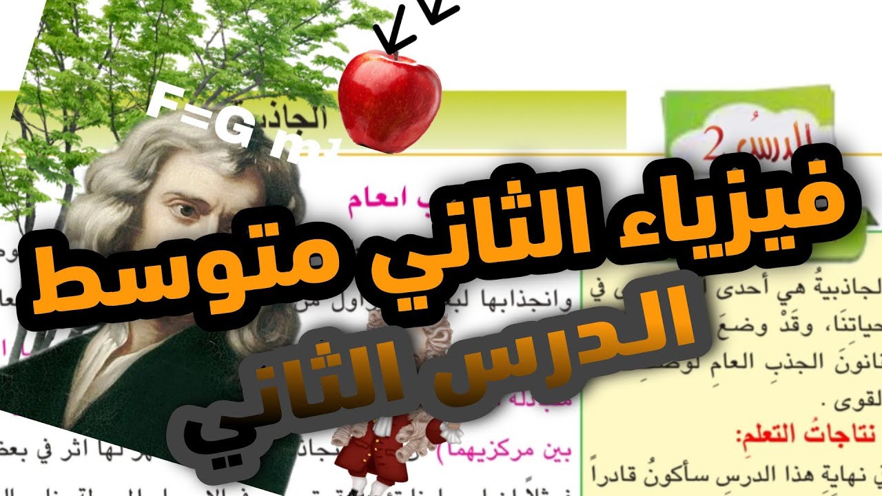 الجاذبية فيزياء الثاني متوسط صفحة 27-28-29/ الدرس الثاني فيزياء الثاني متوسط المنهج الجديد