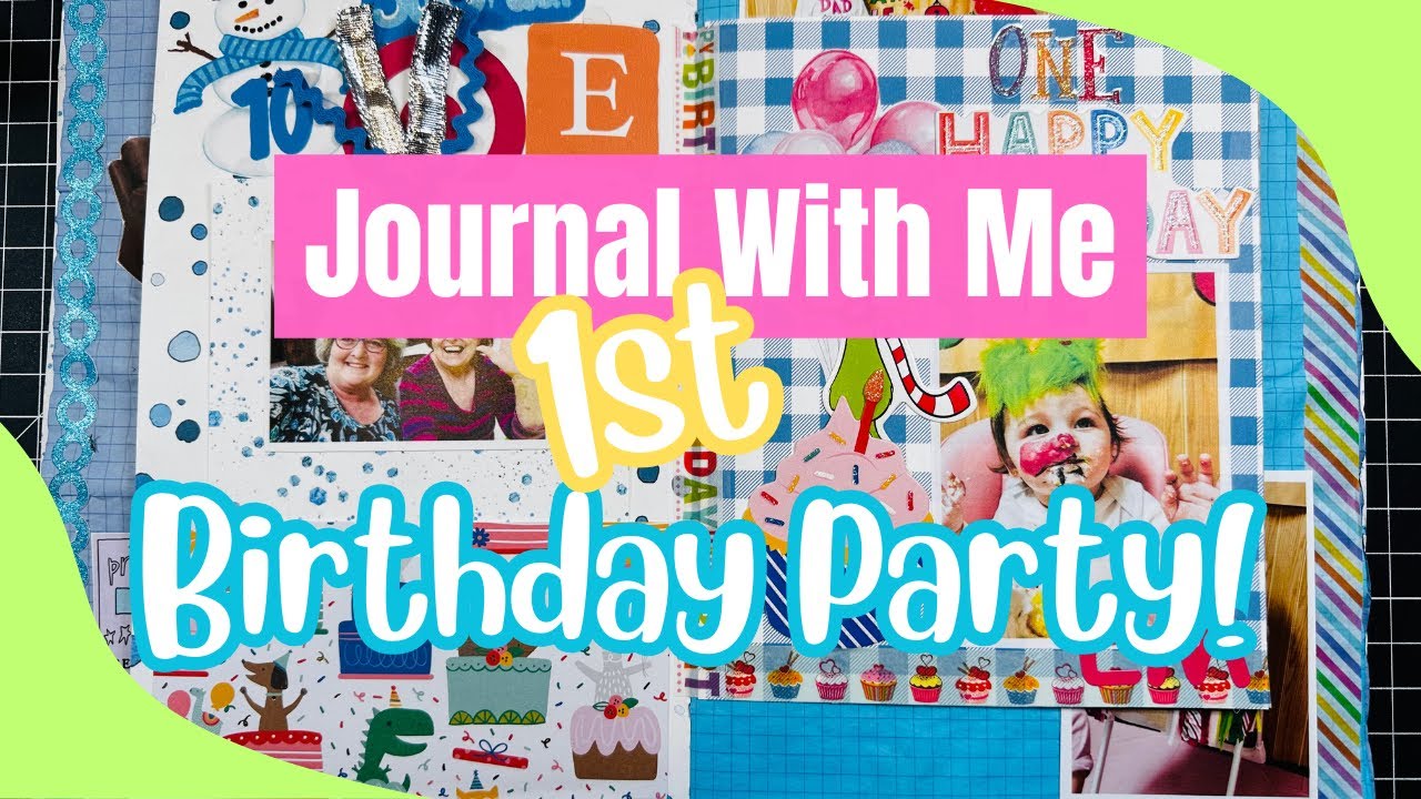 Journal with Me | a 1st Birthday Party! Journaling in my January Creative Daily Journal