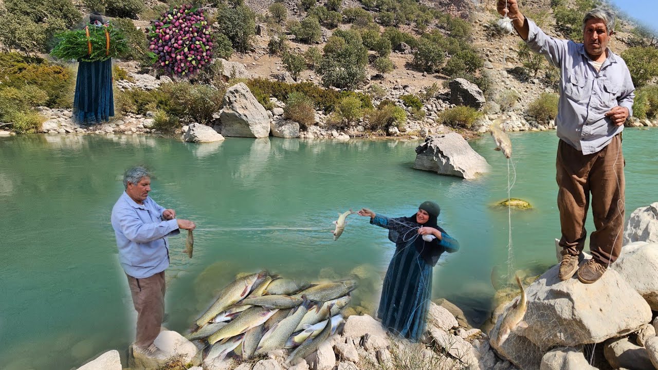 Секрет традиционной рыбалки 🐟 в горной реке | Торговля для нужд кочевой жизни 🎣