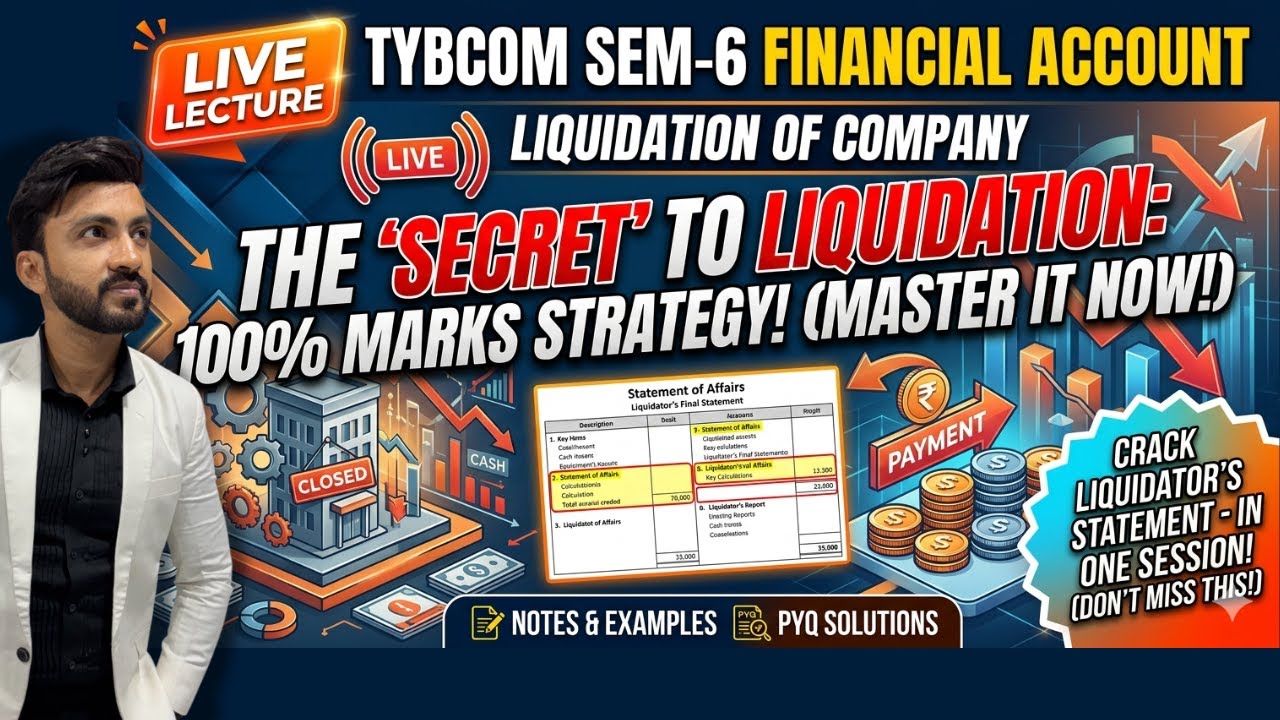 🚨 STOP! Don&rsquo;t Study Liquidation Until You See This! | TYBCOM SEM 6 | 100% Paper Leak Strategy 📊