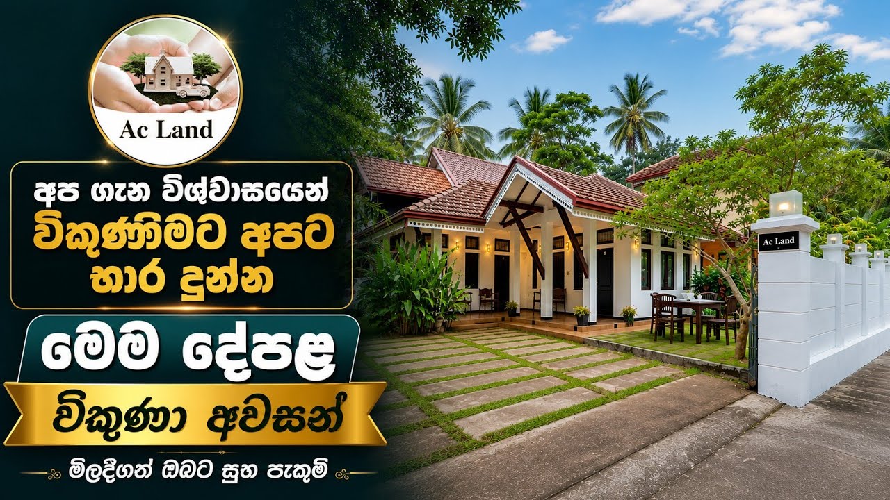 කාමර 04ක නිවසක් සහ පර්චස් 20ක ඉඩමක් මුදල් අවශ්‍යතාවය මත විකිණීමට | පොල් කොස් පලතුරු සහිත ලස්සන තැනක්