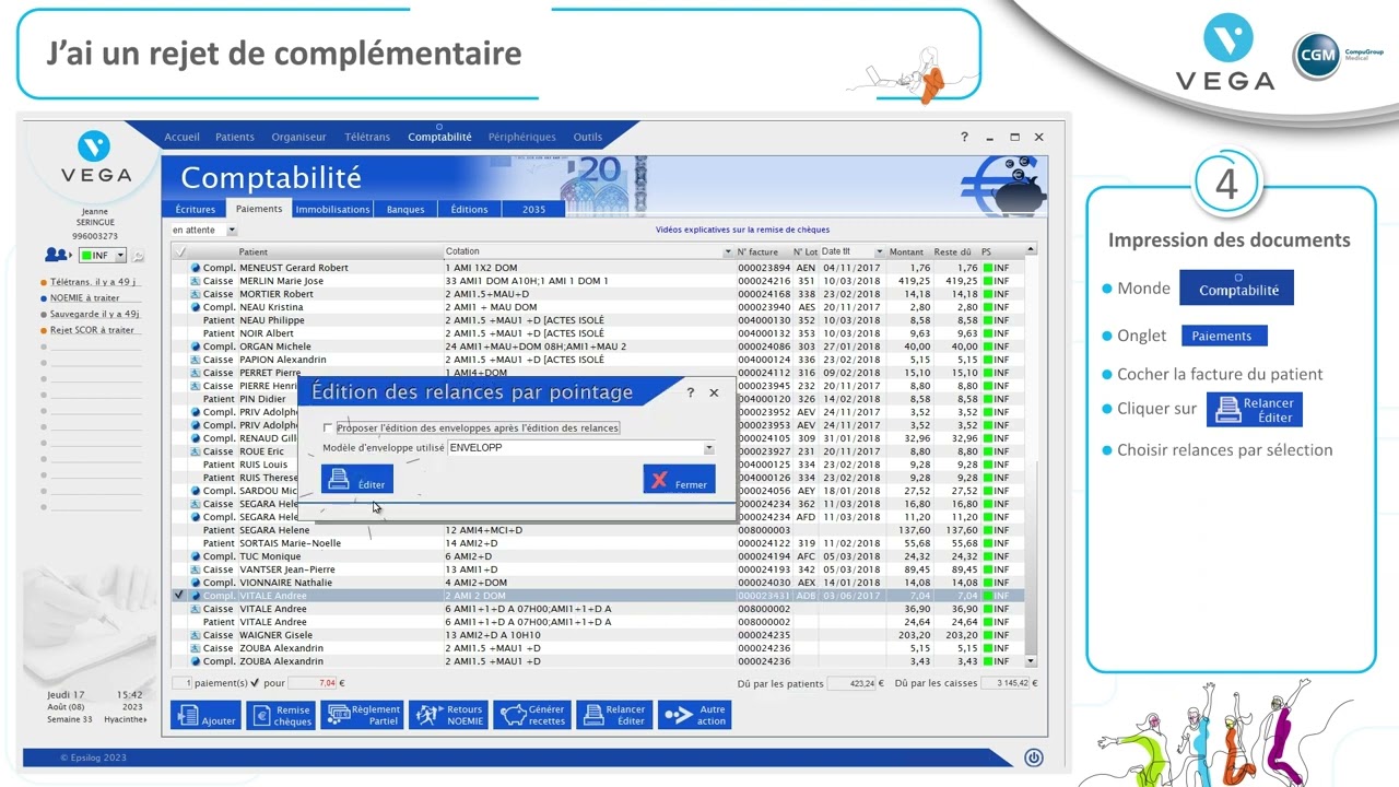 J'ai un rejet complémentaire