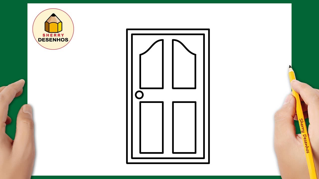 Como desenhar uma porta fácil | Desenho para desenhar | Desenhos felizes
