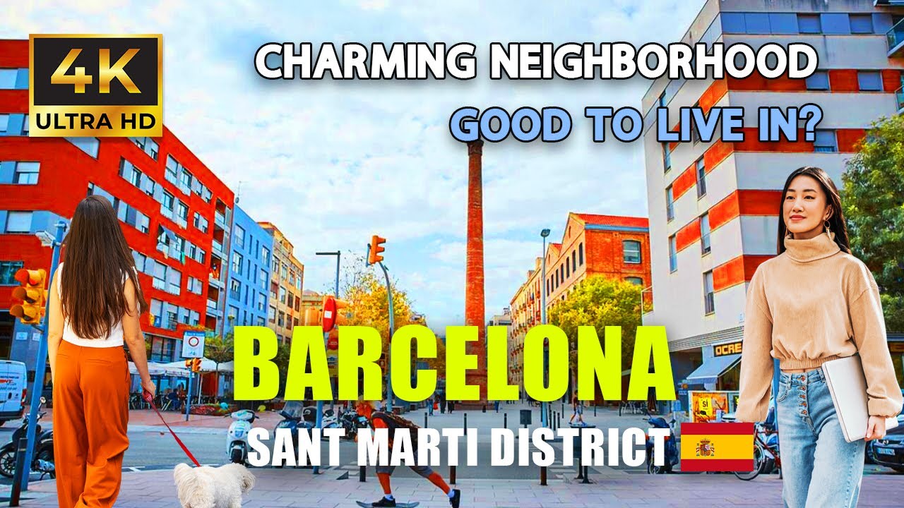 BARCELONA SANT MARTI DISTRICT | EL CLOT | EL POBLENOU IN DECEMBER❄️ WALKING TOUR 4K