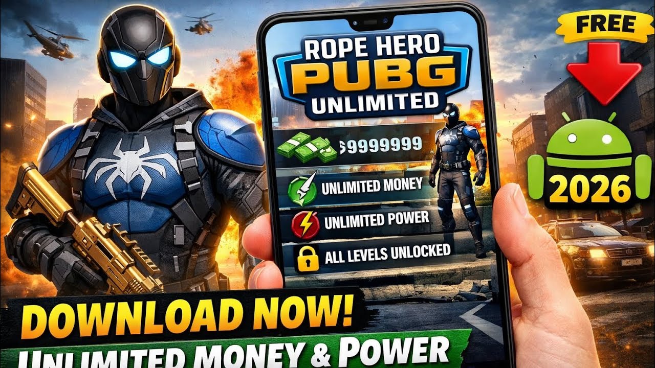How to Download Rope Hero PUBG Unlimited Version on Android | Full Guide 2026