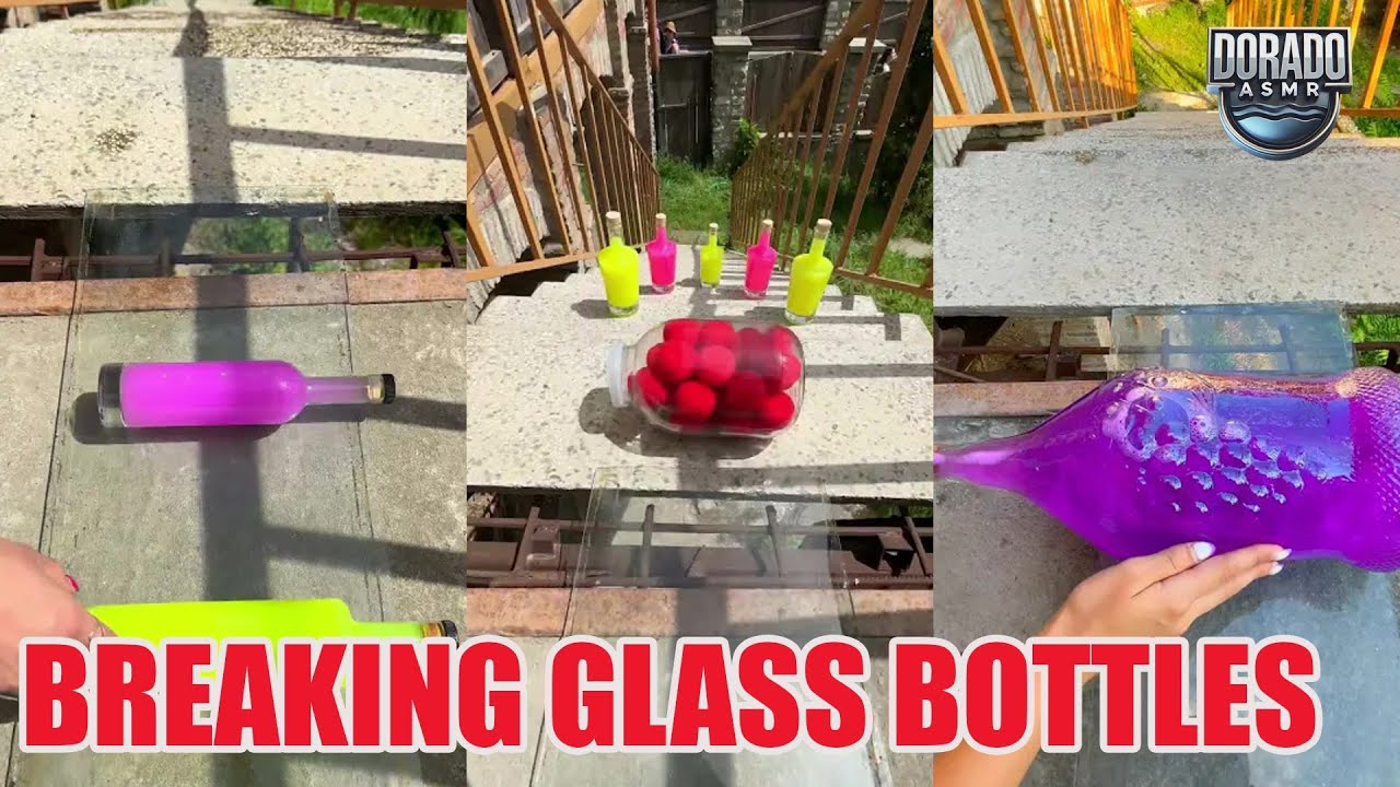 Breaking Glass Bottles & Balloon Drops 🎈💦 Crushing of Crunchy & Soft Things! #satisfying #asmr