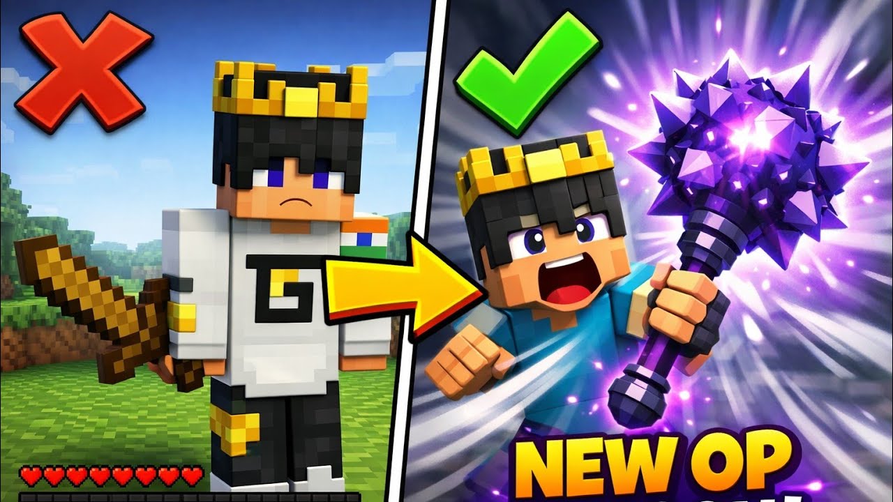 going for getting op weapon in Minecraft Survival PE 😱