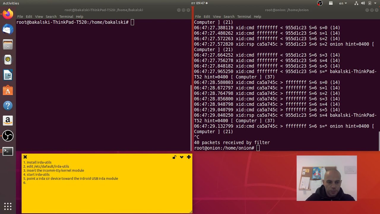 IrDA data communication on modern Linux systems