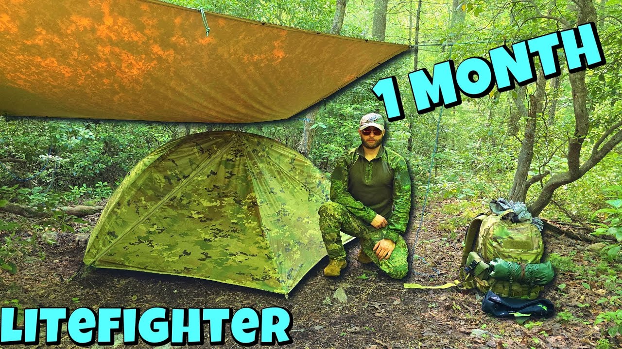 LiteFighter Tent After 1+ Month In The Mountains | Solo Camp After Heavy Rain | Military Surplus