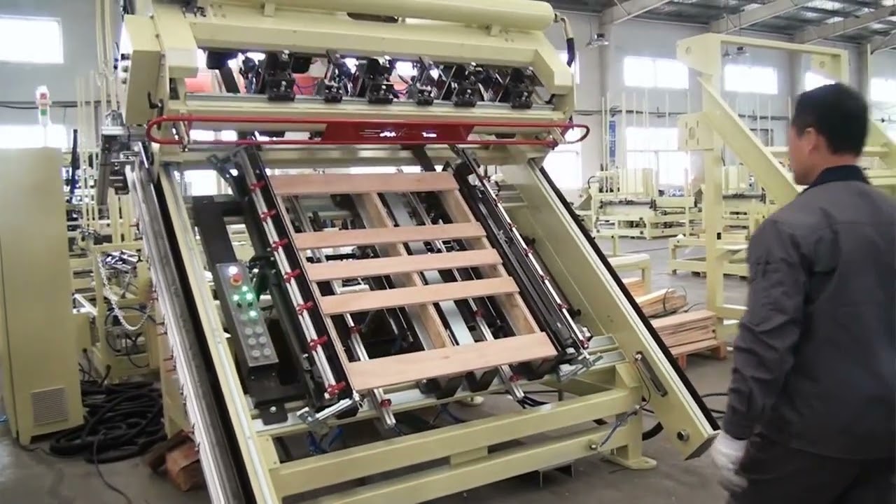 SF9025 semi-auto vertical stringer pallet nailing machine