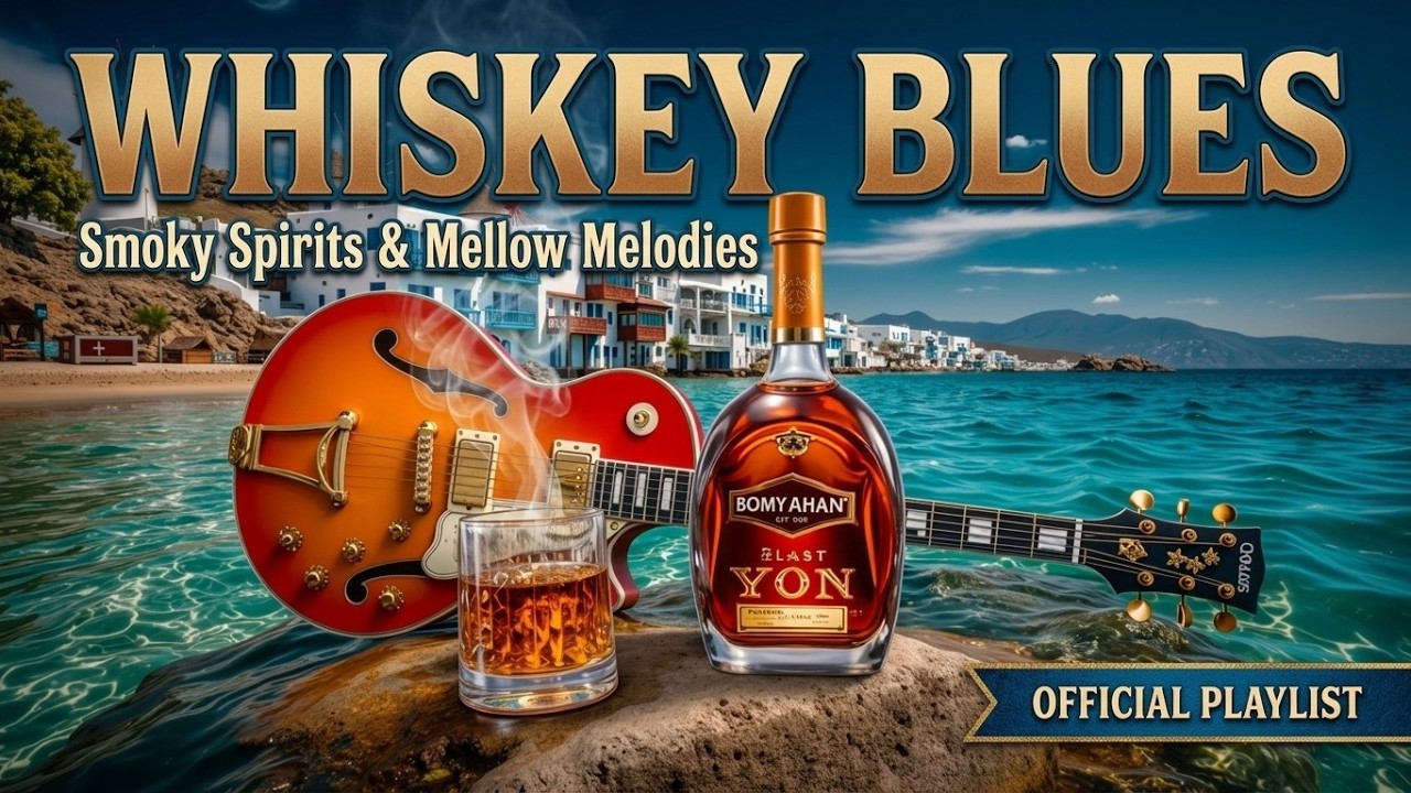 Coastal Whiskey Blues | Deep Relaxing Blues Guitar and Smooth Ocean Blues Vibes for Sunset