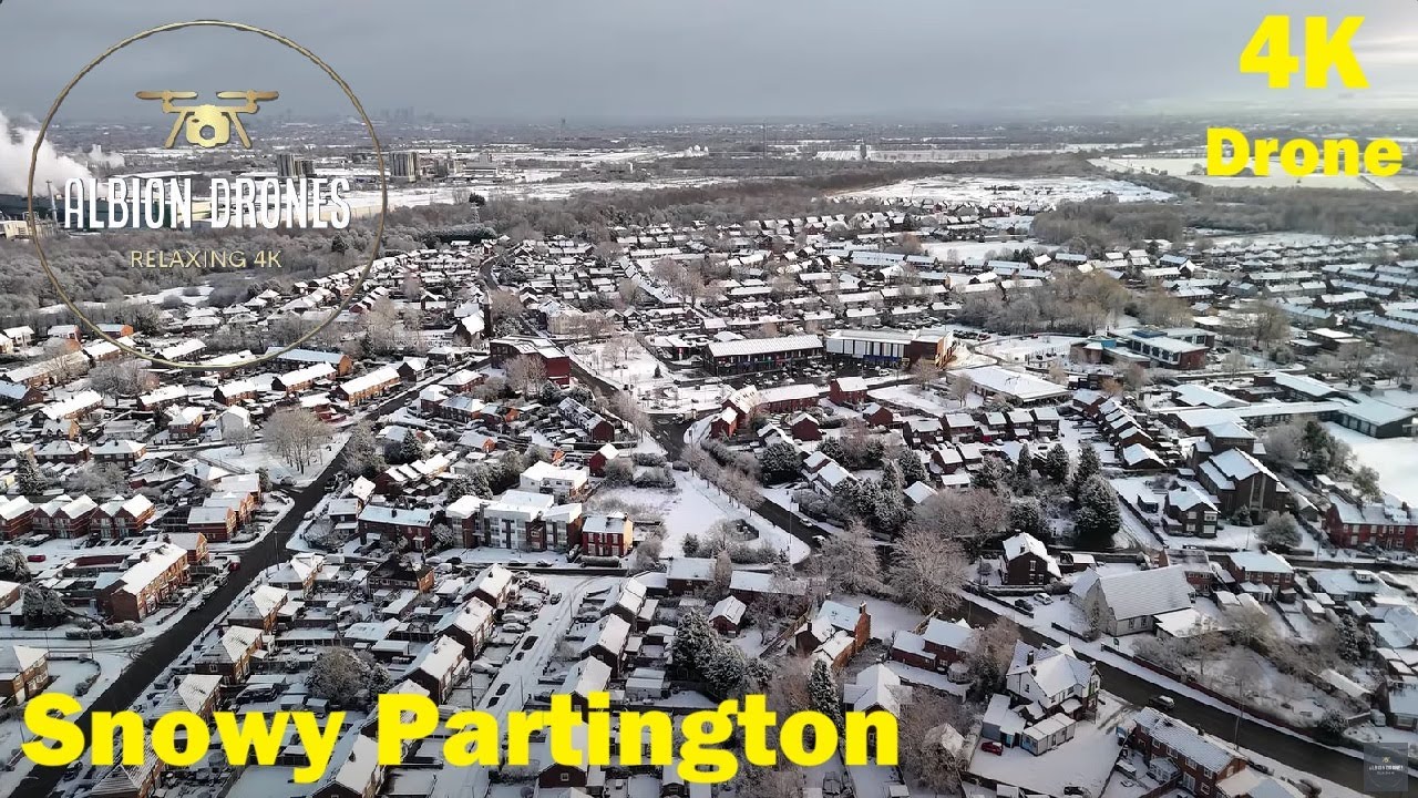 A Snowy Morning in Partington, 16th Jan 2024 - DJI MINI3 Pro / DJI AIR3 4K 60fps
