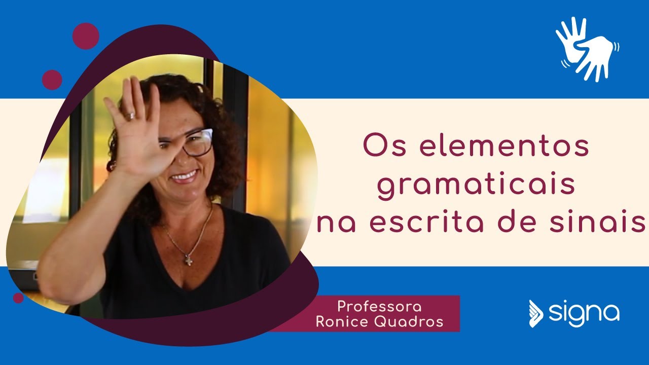 Os elementos gramaticais na escrita de sinais