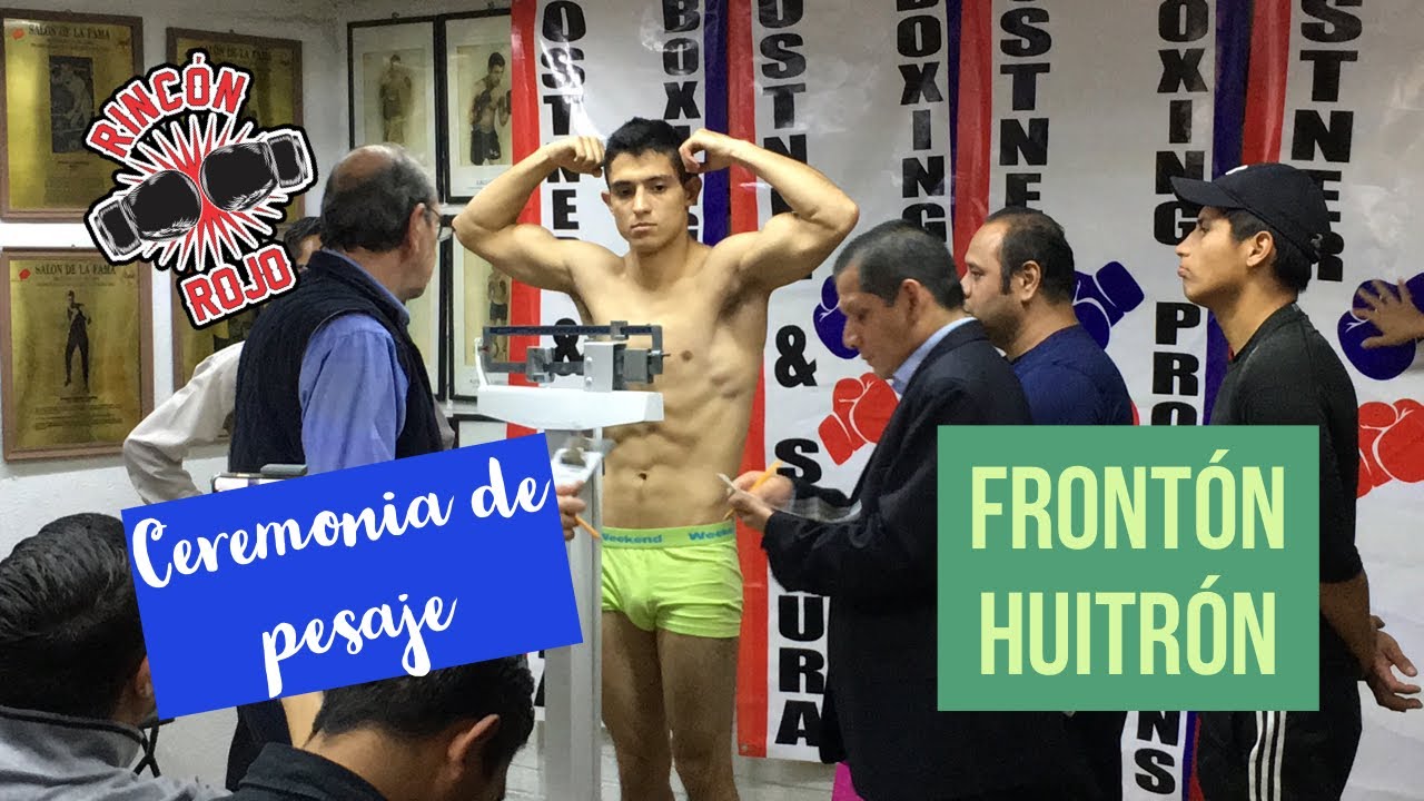 Ceremonia de pesaje para función de Frontón Huitrón