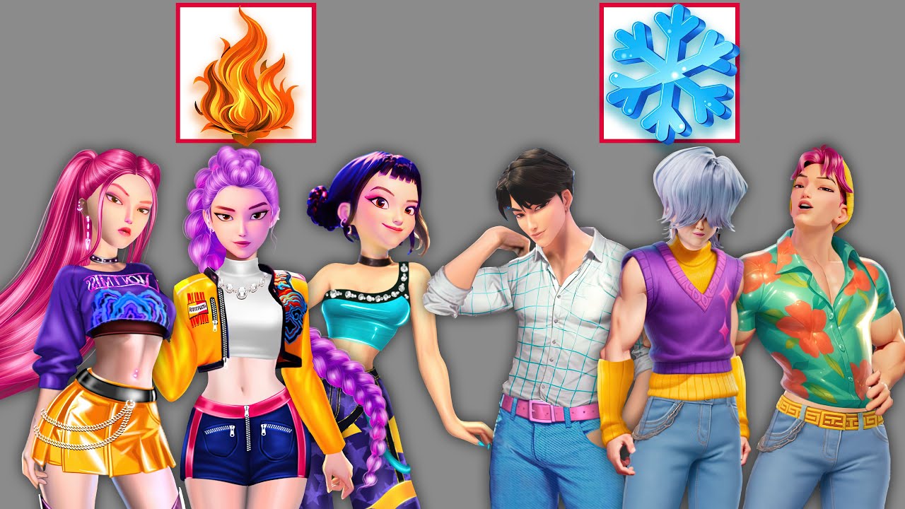 🔥 Epic Glow Up! Fire vs Ice x KPOP Demon Hunters Fashion Transformation