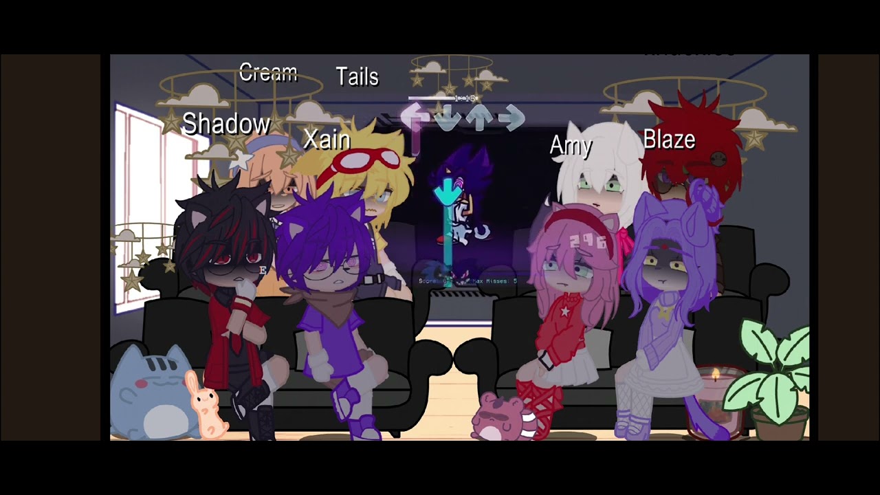 Sonic Characters react to lost my mind  FNF// Gacha Nox part 2♡♡
