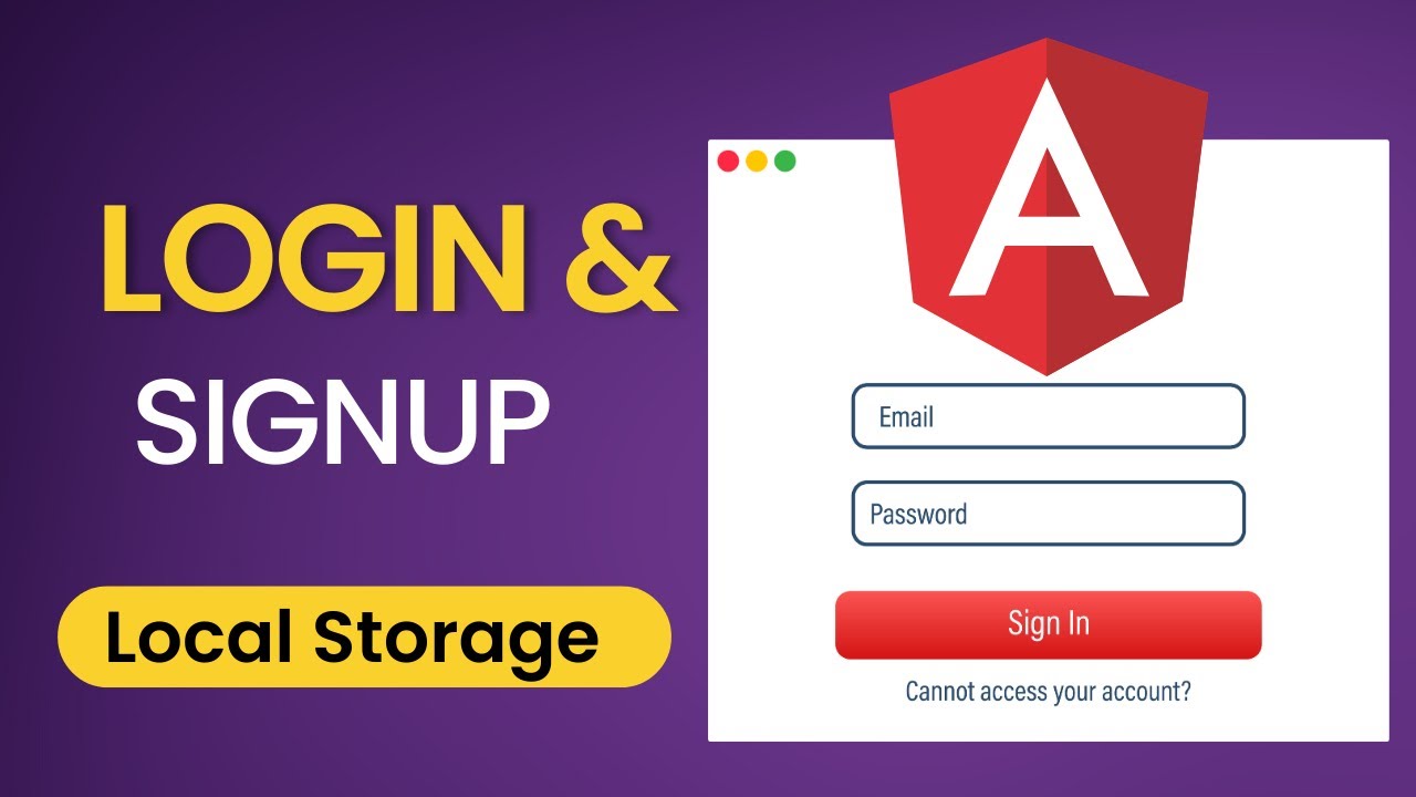 Angular Login and Signup with Local-Storage | Angular 17
