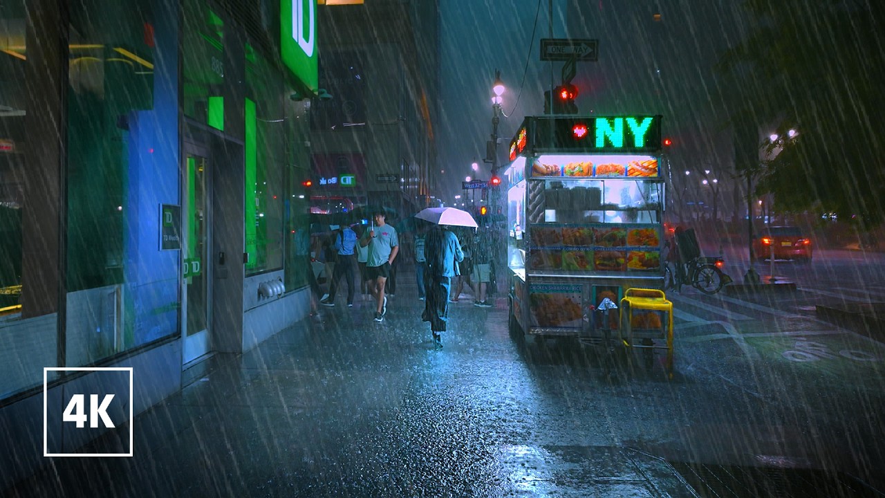 5 HOURS of Walking in the RAIN ☔️ A Collection of Rainy Walks Through New York