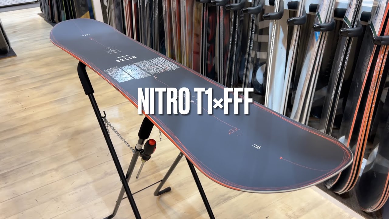 トリックからカービングまで幅広く楽しめるハイブリッドキャンバーのツインチップボード 24 NITRO T1&times;FFF スノーボード ナイトロ ティーワン