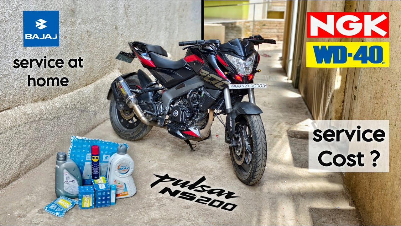 NS200 BS6+ FULL SERVICE ⚡ HOW TO SERVICE AT HOME 🔥 SERVICE COST ? IN JUST ₹ 2k 😱#motovlog #ktm