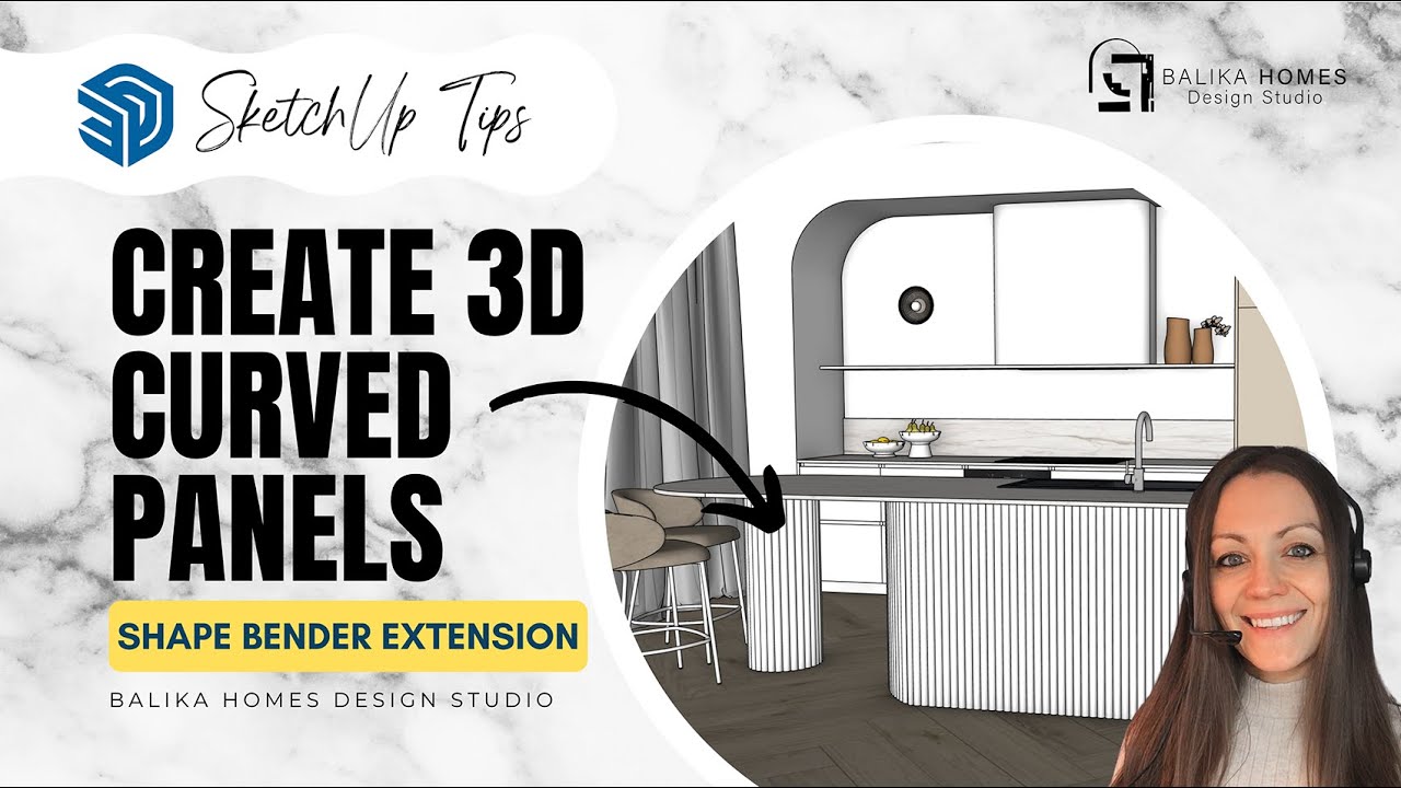 Урок по SketchUp | Применение 3D-панелей к изогнутой конструкции