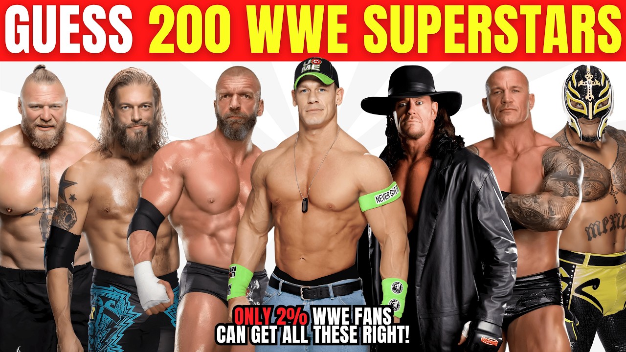 Сможете ли вы назвать всех 200 суперзвезд рестлинга WWE за 5 секунд? 98% фанатов WWE не справляют...