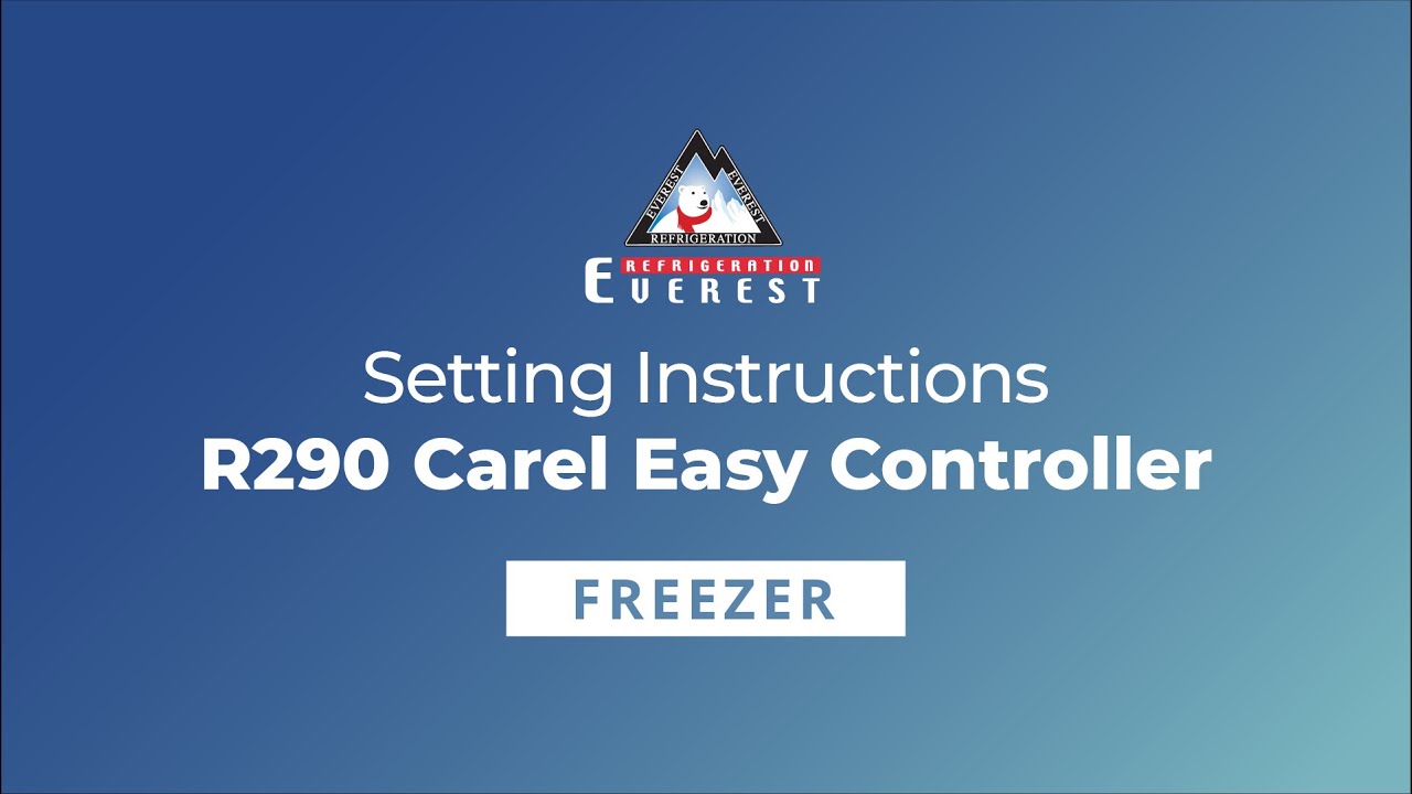 Carel Easy Controller Settings for R290 Freezers