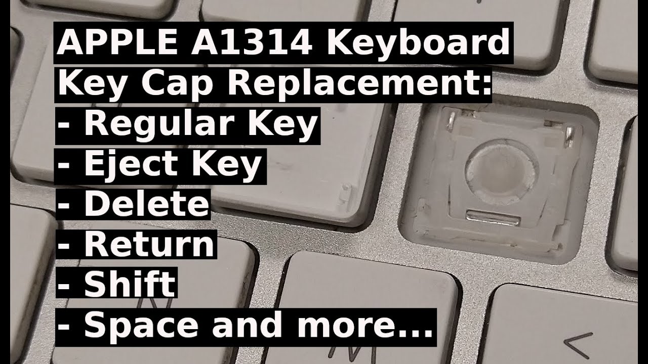 Apple Bluetooth Wireless Keyboard A1314 Key Cap Repair Replacement How to