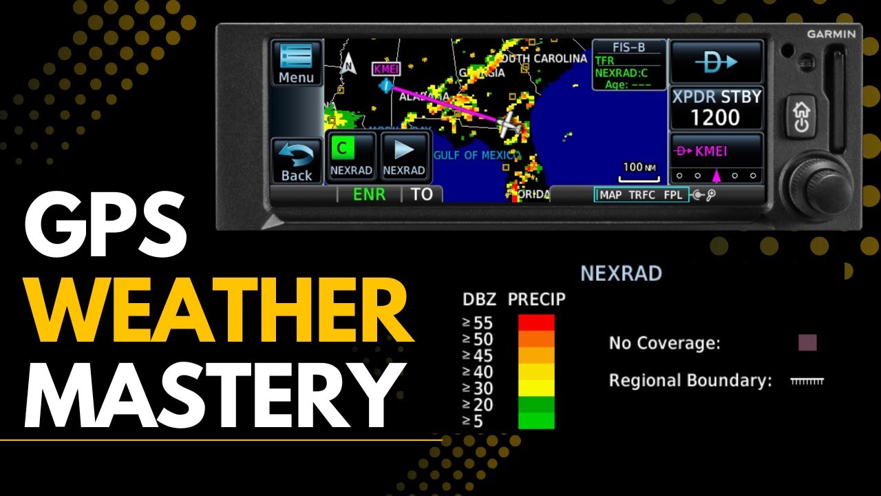 Погодные условия на GPS-навигаторах Garmin: наложение карт, система FIS-B и погода в аэропортах.