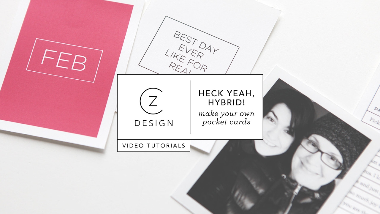 Heck Yeah, Hybrid: Making pocket page cards from digital stamps