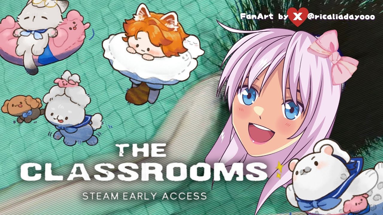 【恐怖遊戲直播】《 The Classrooms 》夏天就要快樂玩水還有在異常教室試膽！ft 豹子頭 maybe瓦哈【厭世醫師阿萬】