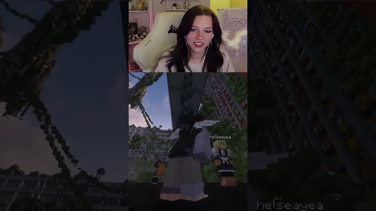 Minecraft Hide and Seek with the girls!  #minecraftshorts #minecraft