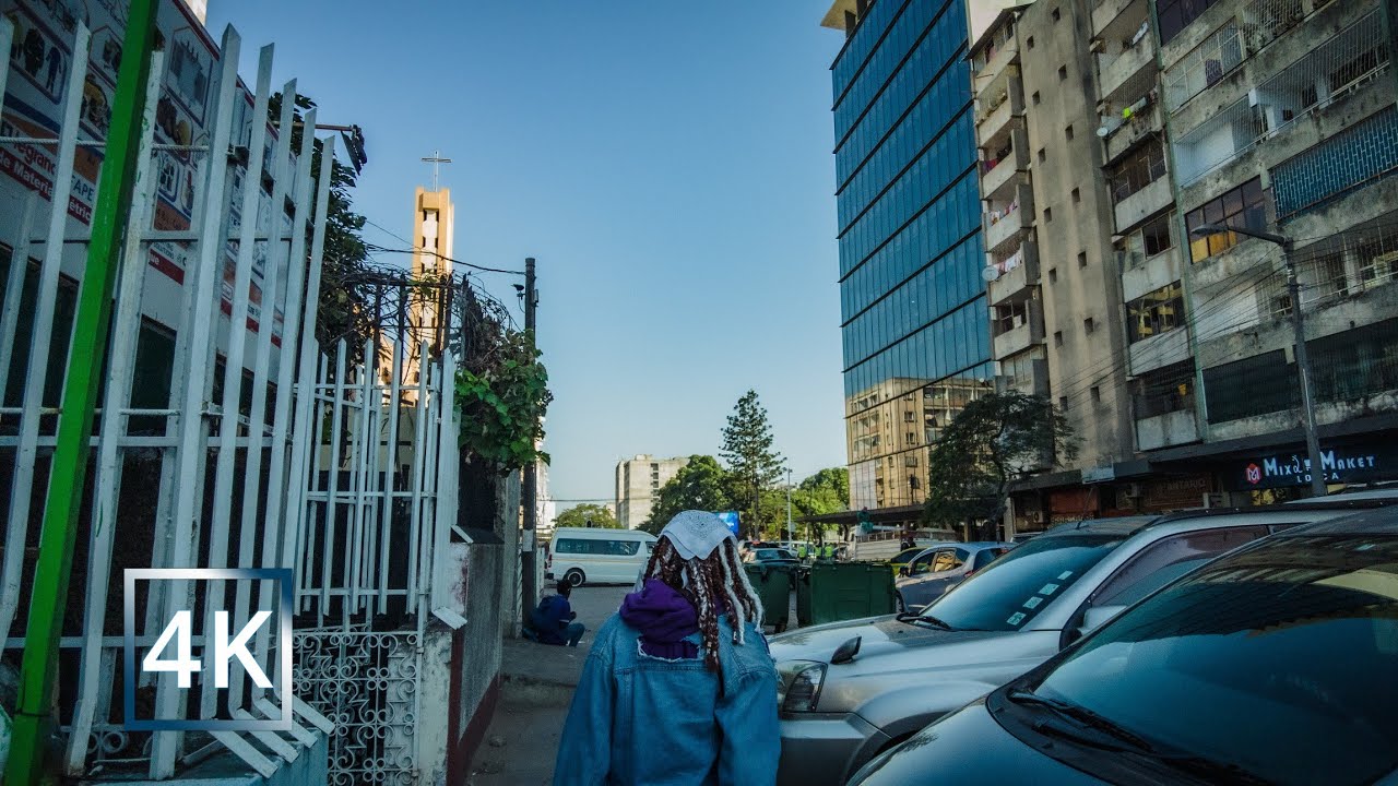 Walk in the Capital of Mozambique Maputo on Avenida Eduardo Mondlane, First impressions