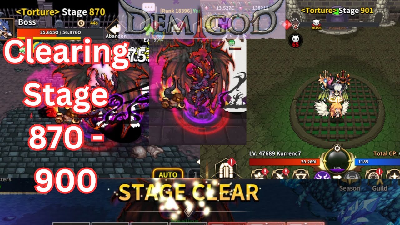 Demigod Idle - Clearing Stages 870 - 900 🤌F2P