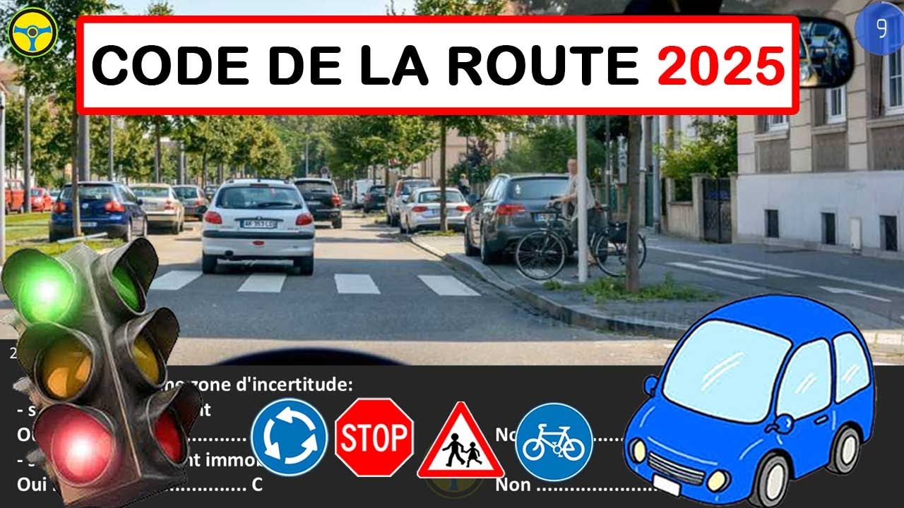 Nouveau examen code de la route 2025 | permis de conduire Série 40