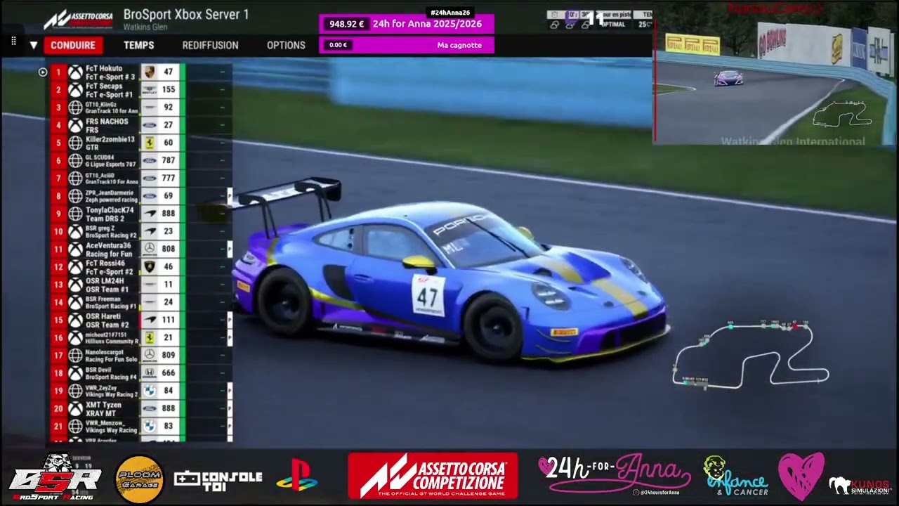 24H For Anna 2026 | Major ACC Console | Qualifications+Superpôle @WatkinsGlen