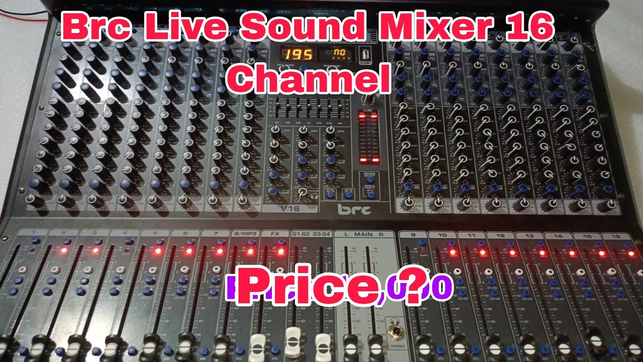 Brc 16 Channel Live Sound Mixer|| unboxing And Review And Price) Call me Full Details Video|||