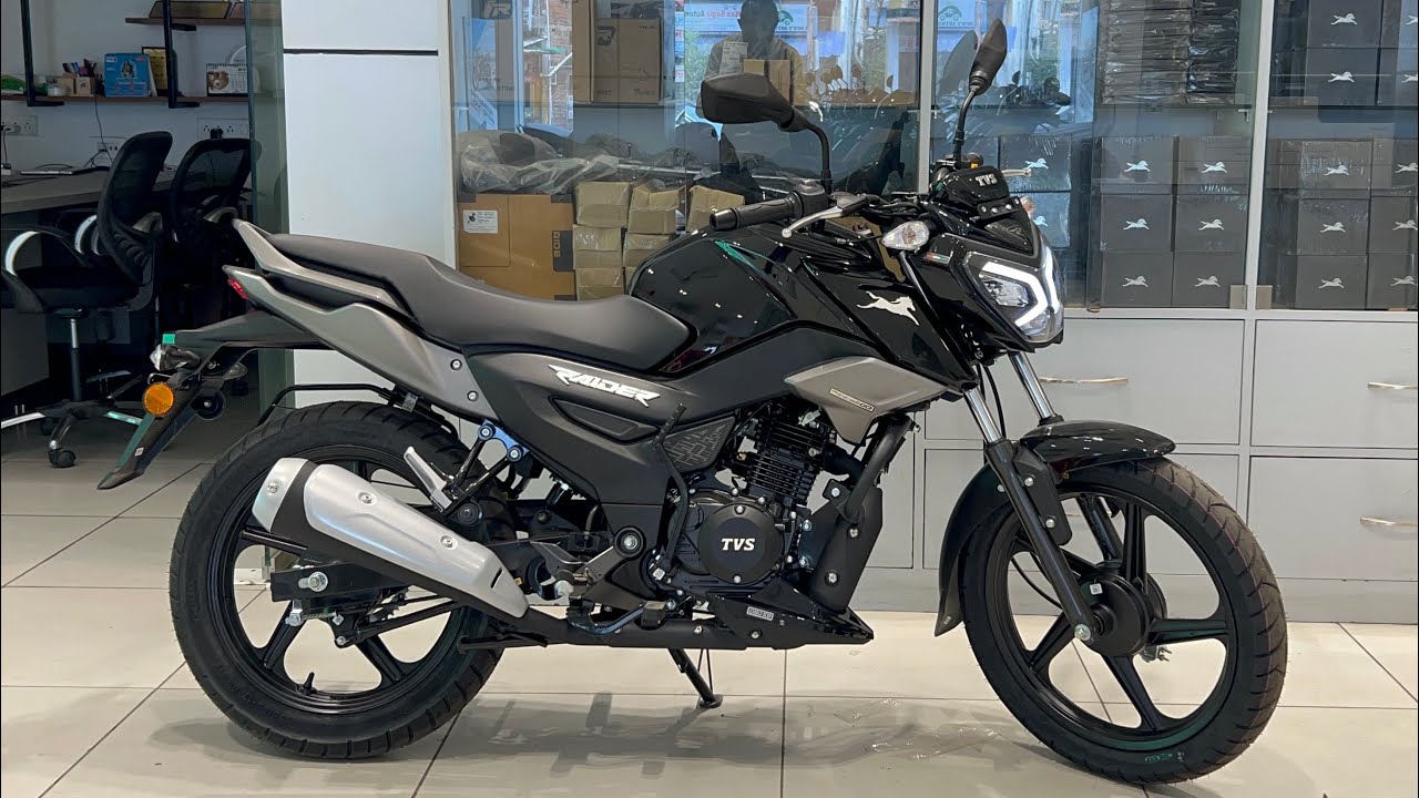 Tvs Raider 125cc Kick Start Single Seat 2025 Model Drum Brake On Road Price Mileage Features