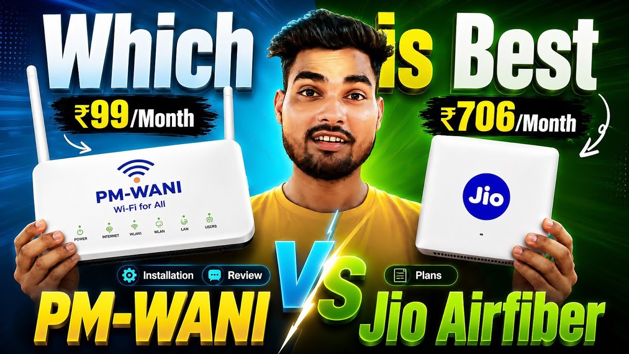 PM WANI Wifi kaise Lagwaye - PM-WANI Wifi vs Jio Airfiber & Airtel Airfiber Reality !!