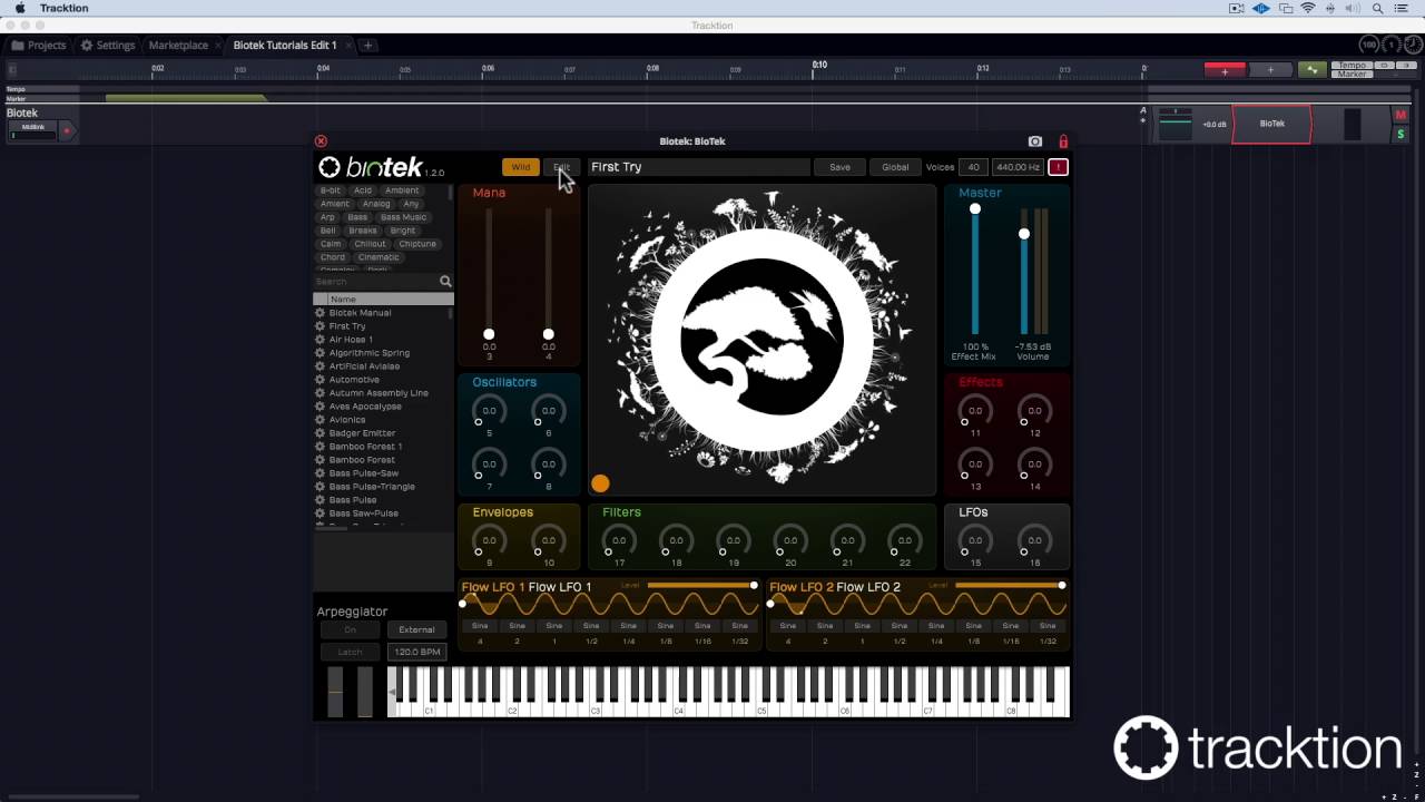 Tracktion BioTek Tutorial 2 user samples
