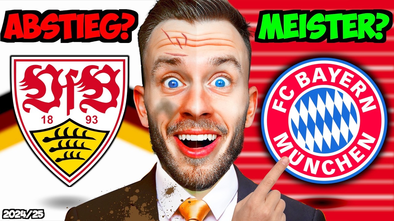 Meine Bundesliga Prognose 2024/25: Wer wird Meister? 🏆 Wer steigt ab? 😢