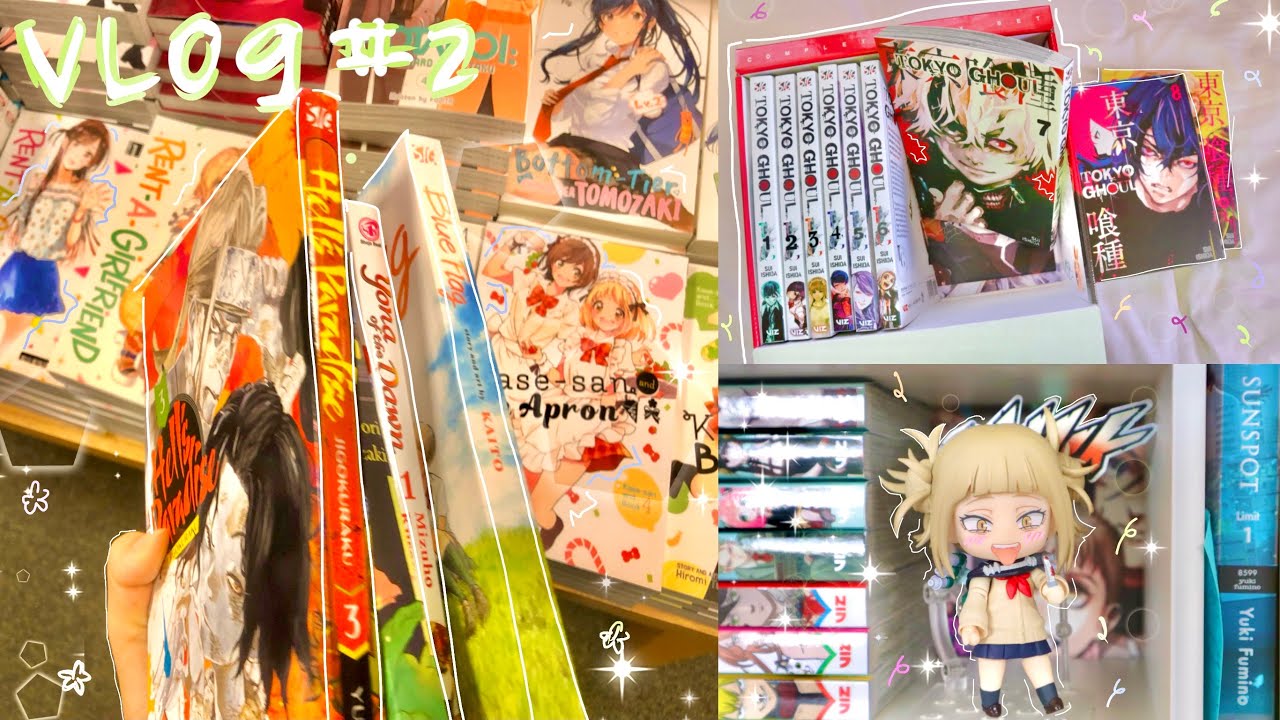 vlog #2 // tokyo ghoul box set, nendoroid unboxing, manga shopping, school, etc. 🧚🏻‍♀️🧷