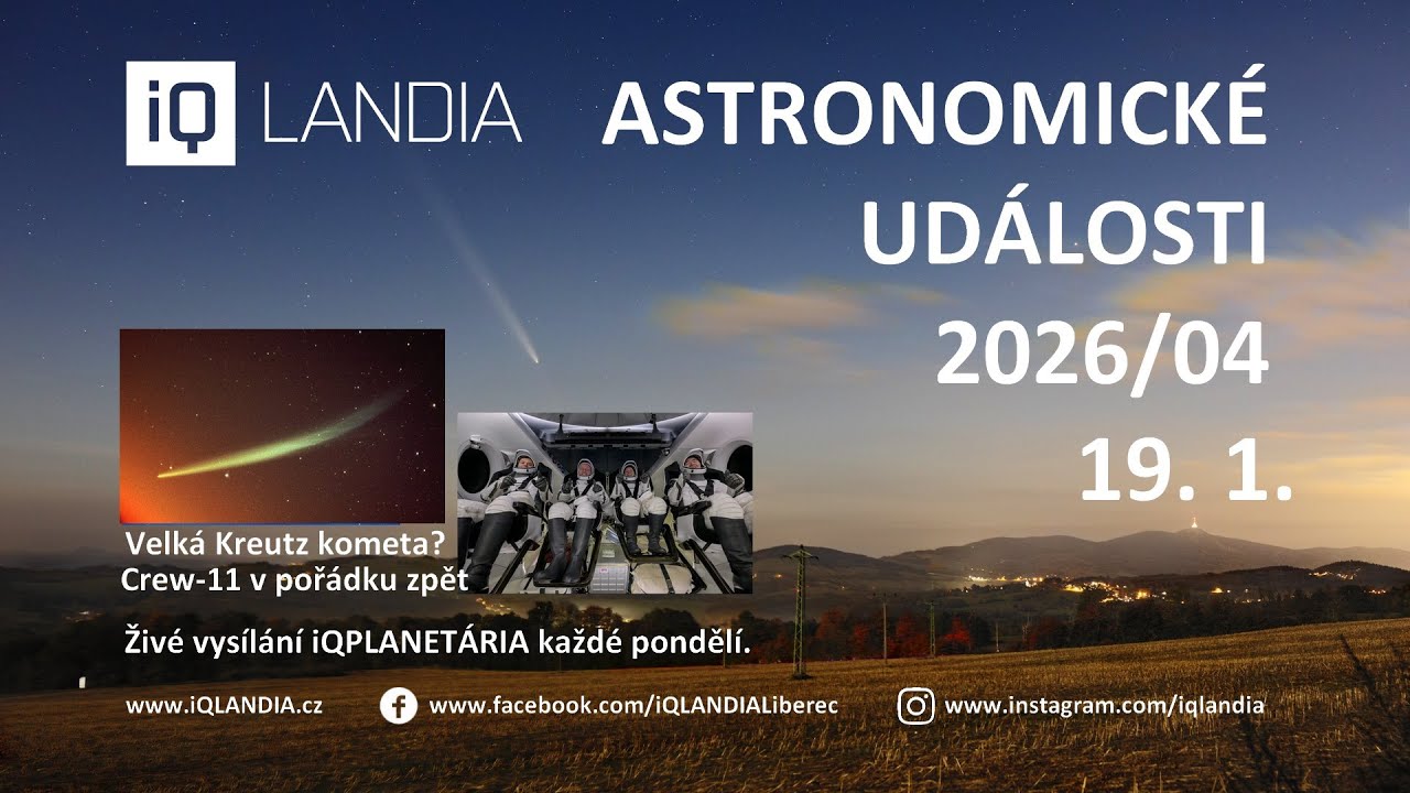 Astronomické události 2026/4 (+přiletí jasná Kreutzova kometa? +Crew-11 +SLS)