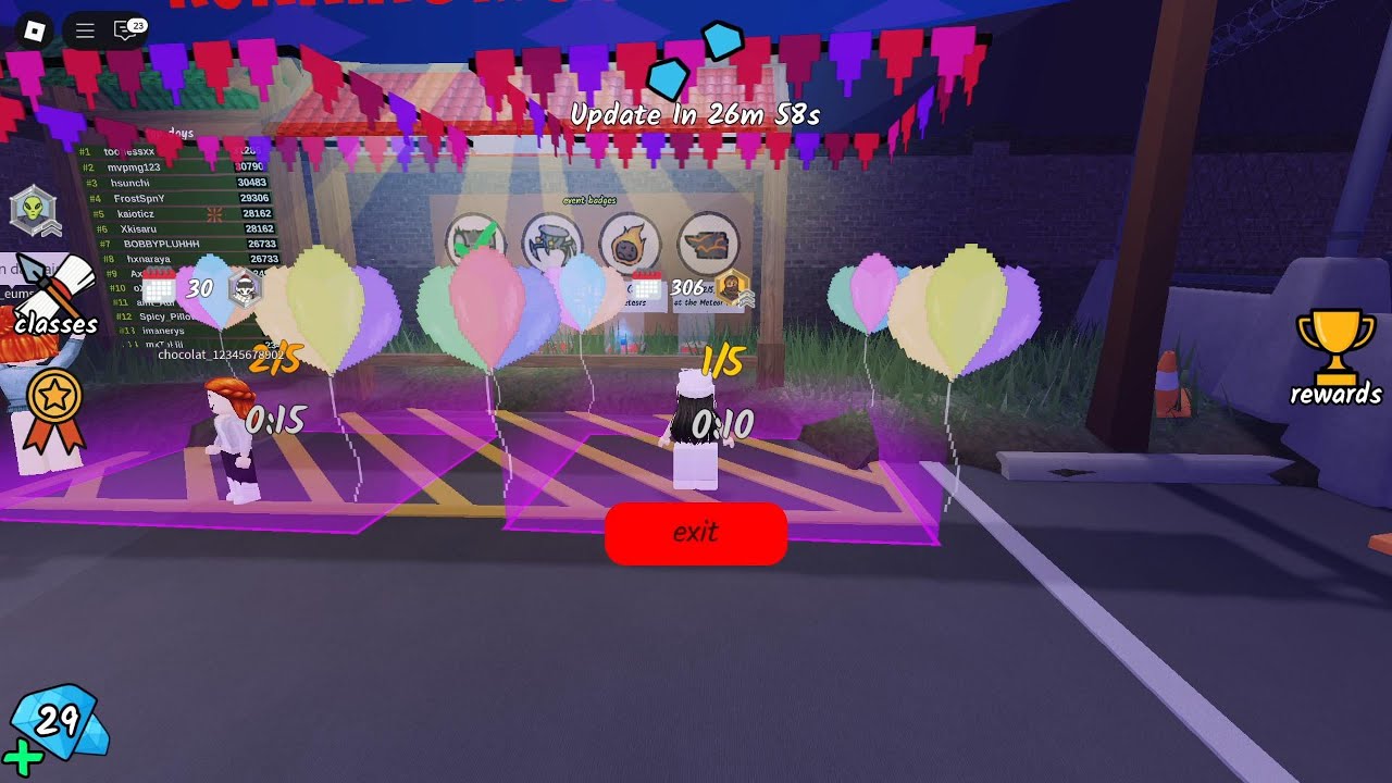 99 Nights ib the Forest Update Party Roblox