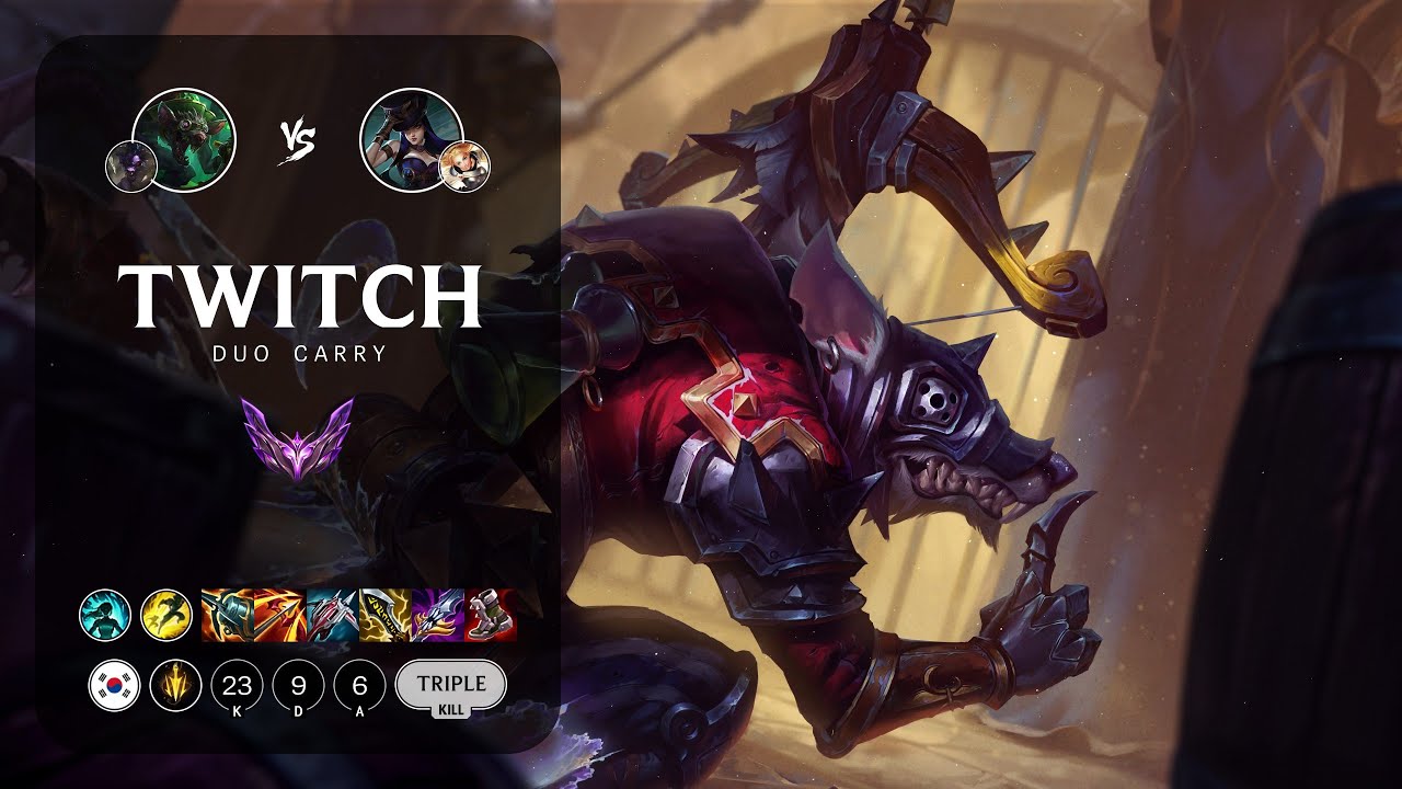 Twitch ADC vs Caitlyn - KR Master Patch 13.4