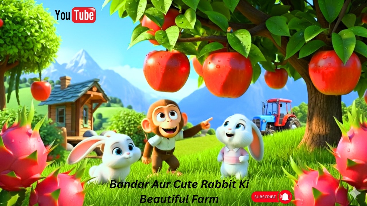 Bandar Aur Cute Rabbit Ki Beautiful Farm I बंदर और प्यारे खरगोश का खूबसूरत फार्म #monkey #rabbit