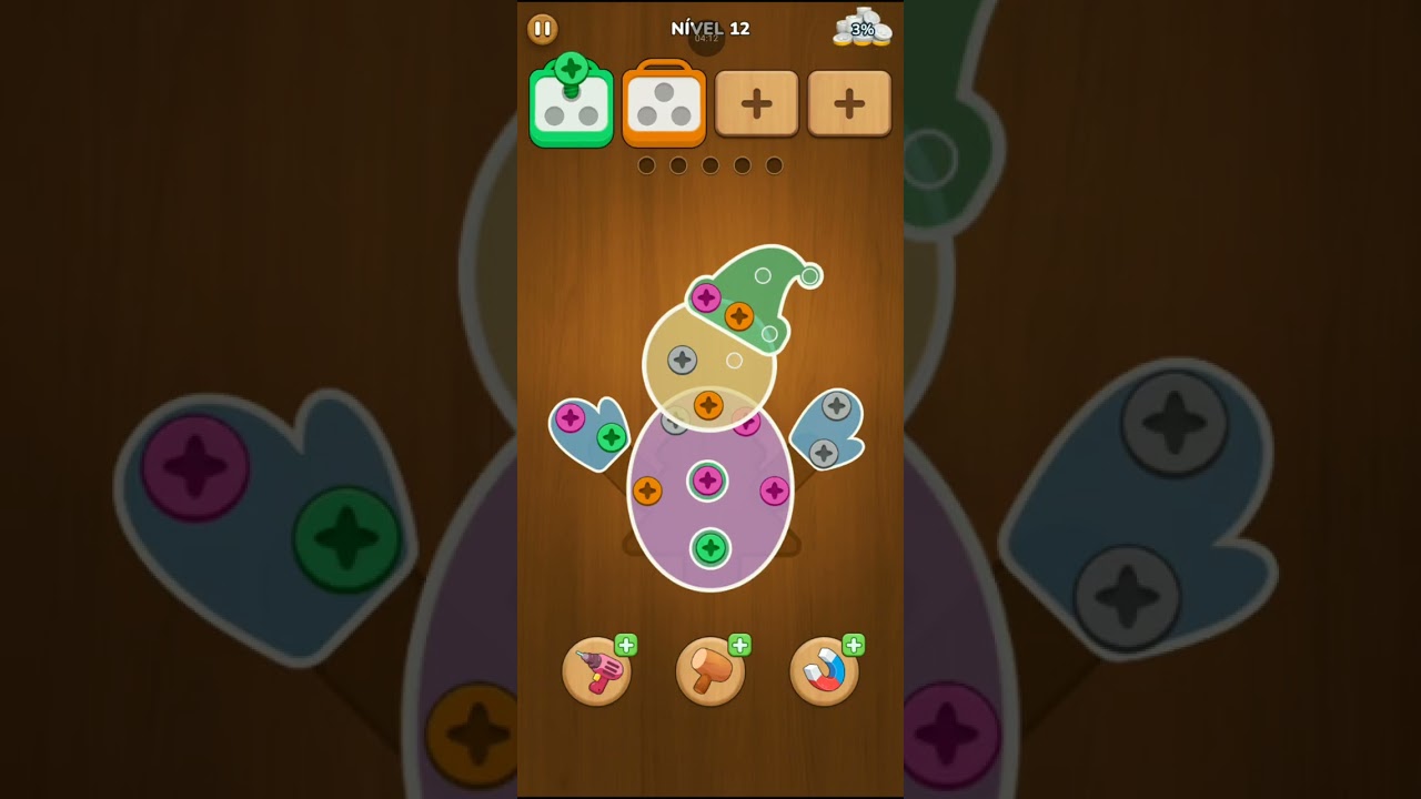 Joguei um  jogo de parafuso