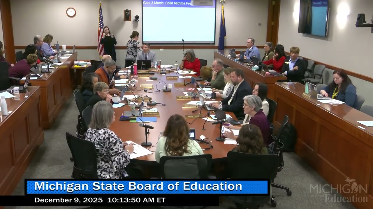 Michigan State Board of Education Meeting for December 12, 2025 - Morning Session